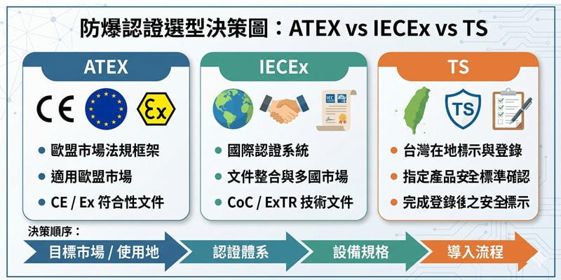 常見防爆認證介紹 ATEX、IECEx、TS 認證差異在哪？