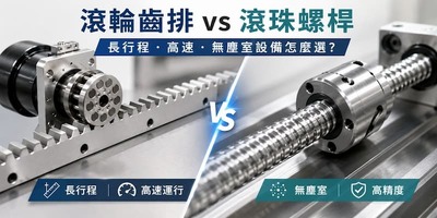 滾輪齒排 vs 滾珠螺桿：長行程、高速與無塵室設備怎麼選