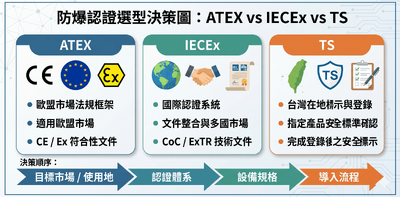 常見防爆認證介紹 ATEX、IECEx、TS 認證差異在哪？
